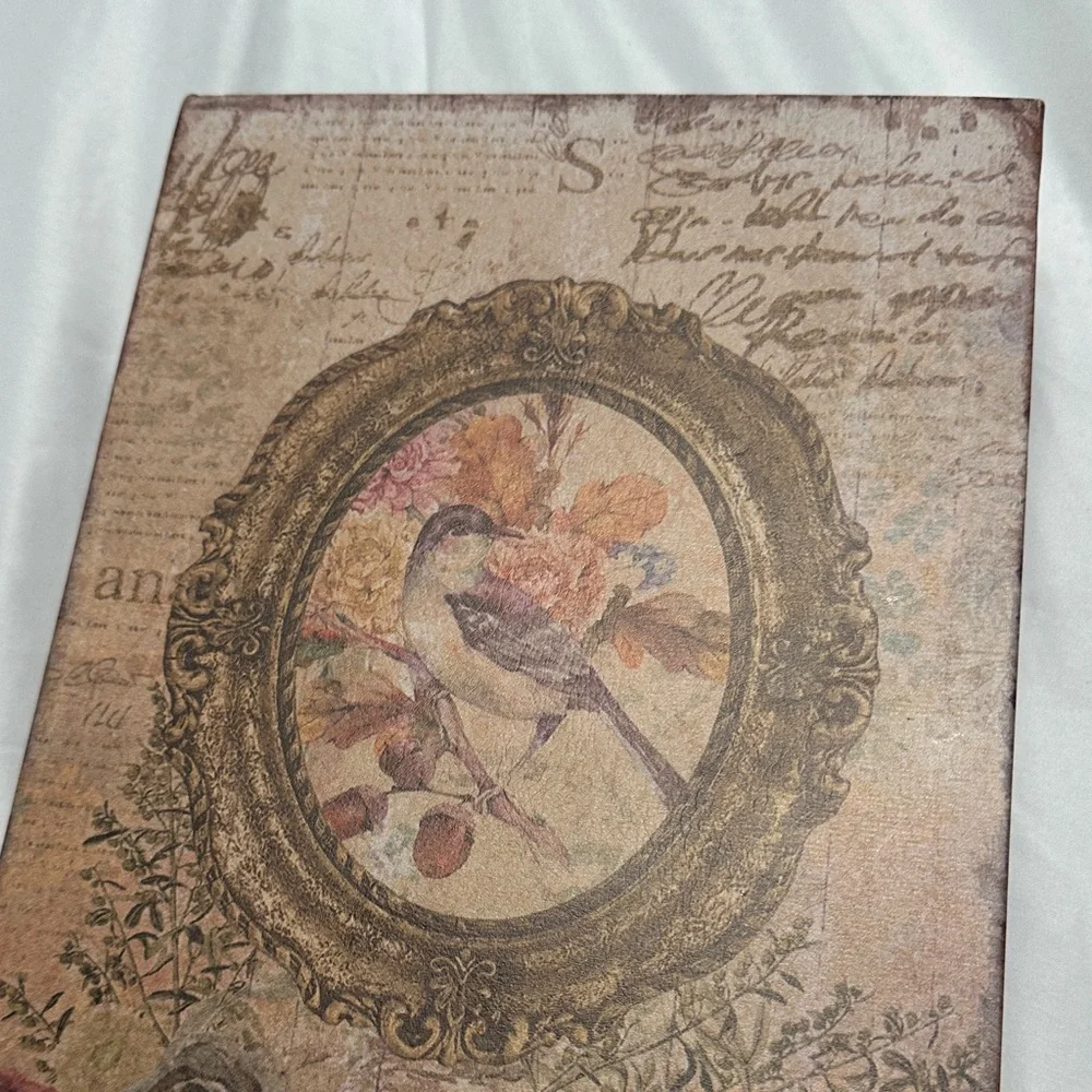 Vintage Style Bird and Floral Decorative Box